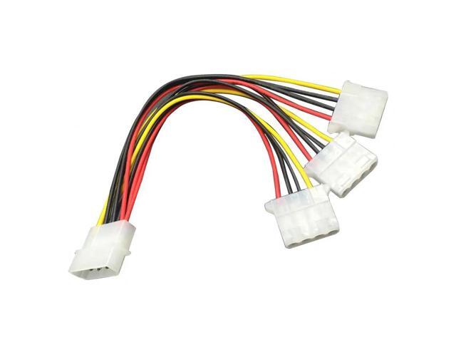 20cm Big 4-pin 1-to-3 Male to Female IDE Molex Power Extension Cable Adapter Cord for Computer PC