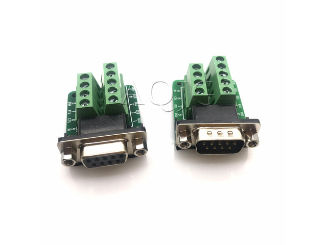 DB9 Male Female Adapter Signals Terminal Module RS232 Serial To Terminal DB9 Connector