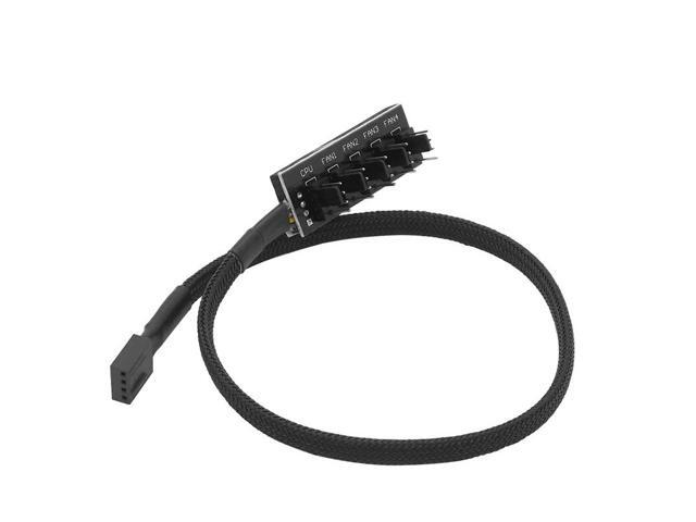 Motherboard CPU 1 to 5 4-pins TX4 PWM Fan Hub Computer Cooler Power Extension Cable Adapter