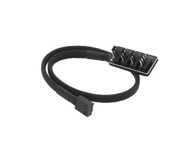 1pcs PC Cooler Cooling Fan Power Cable 1 Female to 4 Male 4Pin Socket Fan Hub Splitter Cord for Multi Way PWM Fan PC cord