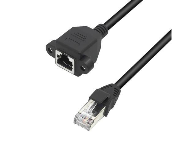 15CM RJ45 Short Cable Male To Female Screw Panel Mount Ethernet LAN Network Extension Cable Rj45 Female To Male Cable (30cm)