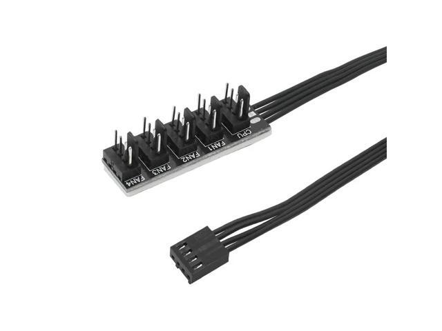 1 To 5 4 Pin Computer case CPU cooling fan splitter adapter power cable self-stick