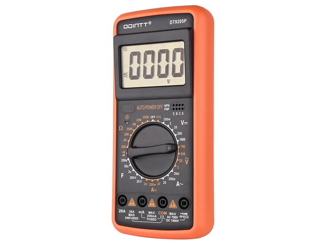 DT9205P Professional Digital Multimeter Manual Range 1000V 10A AC DC Voltage Met