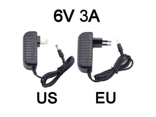 6V 3A 3000ma AC 110V 220V to DC 6V 3A Adapter Power Supply Converter charger switchLed Transformer Charging for CCTV Camera (EU plug)