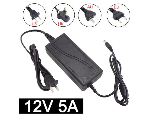12V 5A 5000ma AC 110V 220V to DC 12V 5A Adapter Power Supply Converter charger s