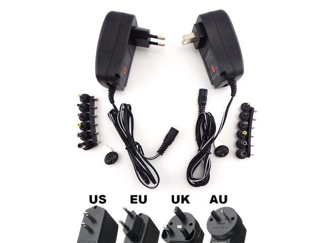 3V 4.5V 5/6/7.5V 9V 12V 2A 2.5A AC/DC Adapter Adjustable Power Supply Universal usb power Charger for pc notebook cctv camera L Plug type: UK Plug