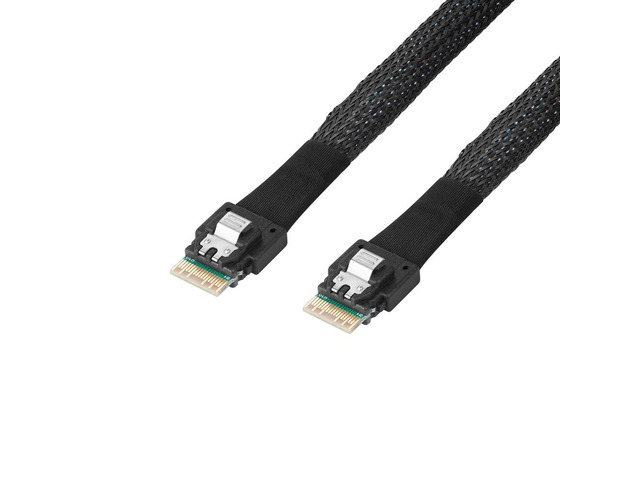 1M Internal Slim SAS SFF 8654 4i Male TO Slim SAS 8654 Male Extension cord Cable