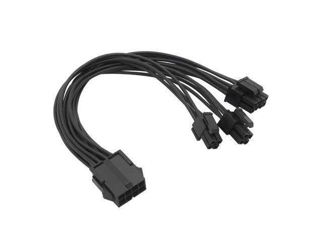 PCIe 6pin to 6 2 pin PCI 8pin Adapter Splitter Power Extension Cable,Power Supply PCI-e 6-pin to 8-pin for PCI E-xpress GPU Video(CPU 8P to dual 8...
