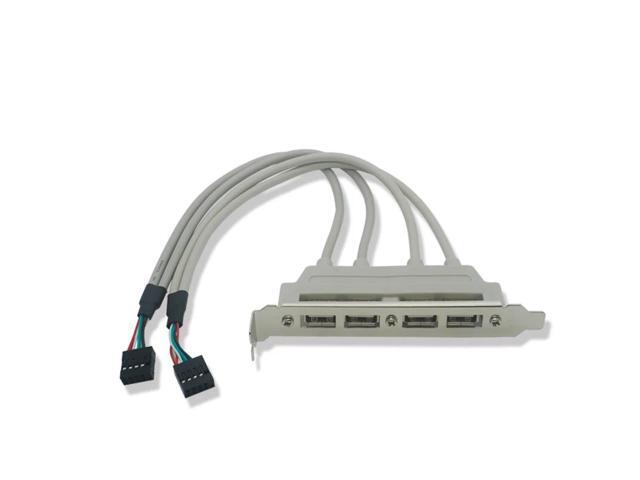 PC Motherboard 4-Ports USB2.0 Hub With 9 Pin Header Rear Panel Expansion Bracket Host Adapter Cable USB Hub
