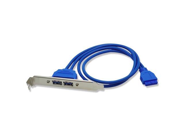 2 Ports Motherboard 5Gbps Data Cable High Speed USB 3.0 Back Panel Expansion Bracket to 20-Pin Header Cable For PC USB 2.0(USB 3.0 20Pin)