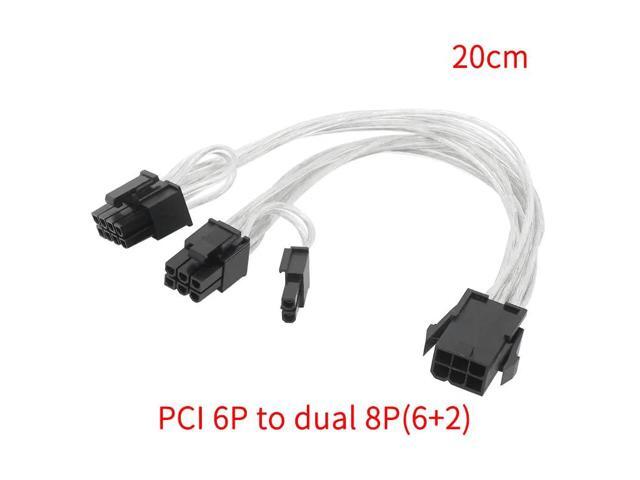 Sleeve Extension Power Supply Cable 24-pin A TX/EPS/8-pin PCI-E GPU/8pin CPU/6-pin PCIE/4Pin CPU Cable with Combs 18 AWG(PCI 6P TO 8P)
