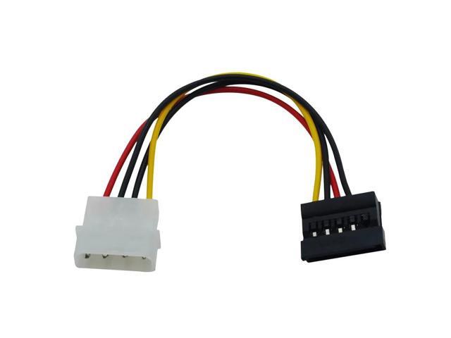 Sata Hard Drive Power Supply 4 Pin To 15pin Hard Drive Sata Y 1 To 2 And 1 To 1 Extension Cord Adapter Cable Connector(2) Cable length: 0.2m