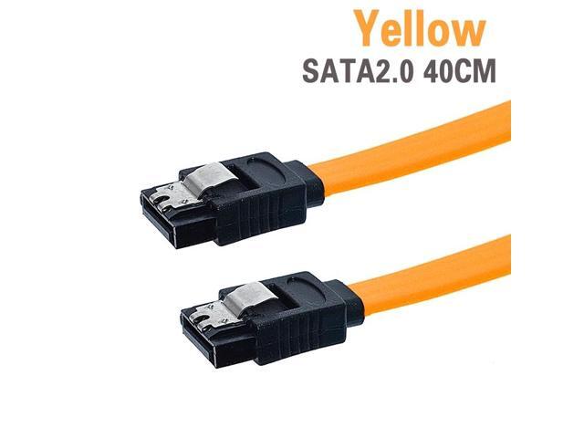 SATA Cable 2.0 3.0 to Hard Disk SSD adapter HDD cable Straight 90 Degree Sata Cable for Asus MSI Gigabyte Motherboard Cable Sata(Yellow 2.0 S-S)