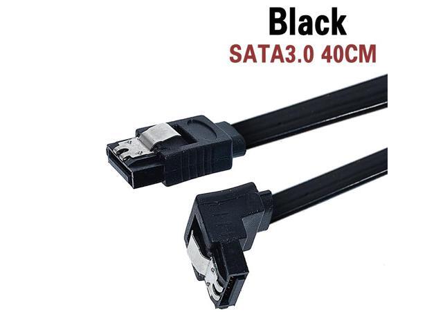 SATA Cable 2.0 3.0 to Hard Disk SSD adapter HDD cable Straight 90 Degree Sata Cable for Asus MSI Gigabyte Motherboard Cable Sata(Black 3.0 S-B)