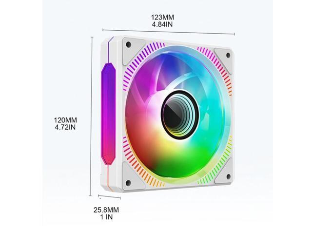 120mm RGB ARGB Fan Cooler PWM 4PIN 5V 3PIN Ventilator Hydraulic Bearings PC Computer Cooling Case Radiator Fan(Forward)