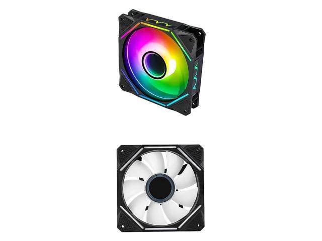 120mm Computer Fans for Desktops Adjustable ARGB Quiet CPU PC Cooling Fan(Reverse)