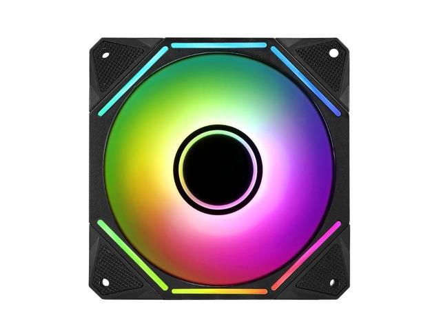 120mm Computer Fans for Desktops Adjustable ARGB Quiet CPU PC Cooling Fan(Reverse)
