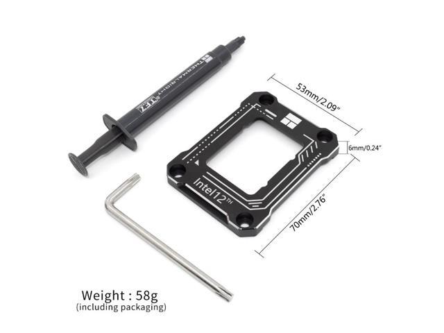 Aluminum Fixed Backplane Pressure-resistant Plate CPU Bending Correction Fixed Buckle for 12th Generation LGA1700(Gray)