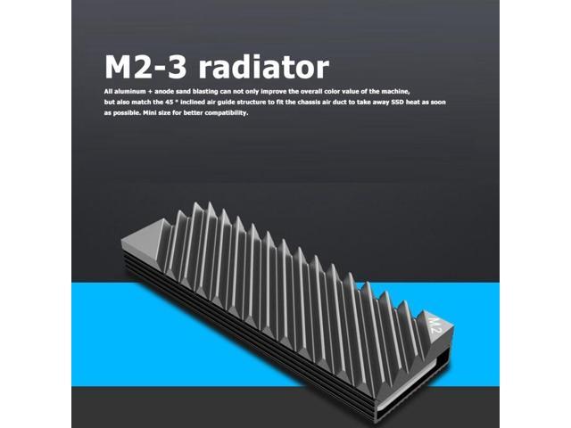 D7YC Aluminum M.2 NVME SSD Radiator Heatsink for 2280 PCIE Solid State Hard Disk Heat Sink 2 Silica Gel Cooling Thermal Pads(11JJ401048-R)
