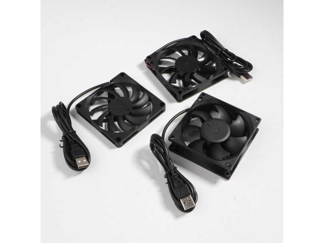 80mm Fan 8010 8015 8025 DC 5V USB Connector Quiet Cooling Fan for DIY Cooling Router Game TV Box Power Supply(1cm)