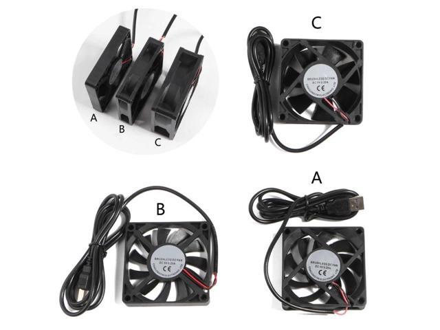 70mm Fan 7025 7015 7010 DC 5V USB Connector Quiet Cooling Fan for DIY Cooling Router Game TV Box Power Supply(1.5cm)