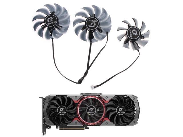 1/3PC Graphics Card Cooling Fan for Colorful RTX 2060 2070 2080 2080Ti 1660ti 1660 AD VGA Cooler Fan 4Pin 12V 89mm/75mm(89MM)
