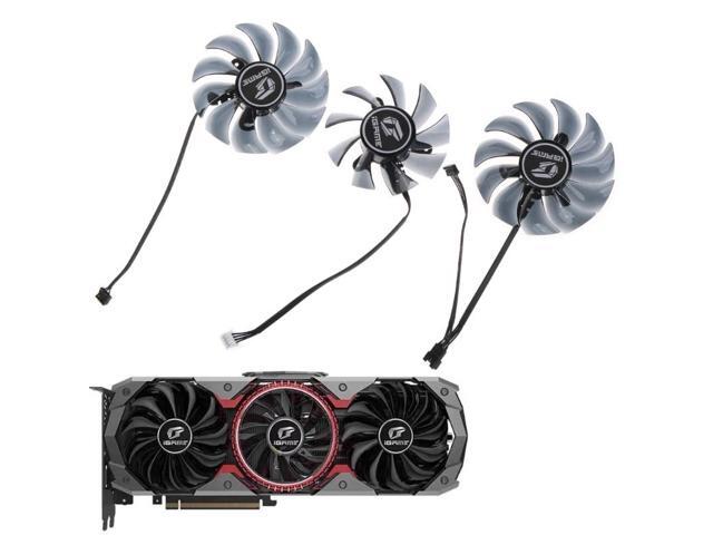 1/3PC Graphics Card Cooling Fan for Colorful RTX 2060 2070 2080 2080Ti 1660ti 1660 AD VGA Cooler Fan 4Pin 12V 89mm/75mm(89MM)