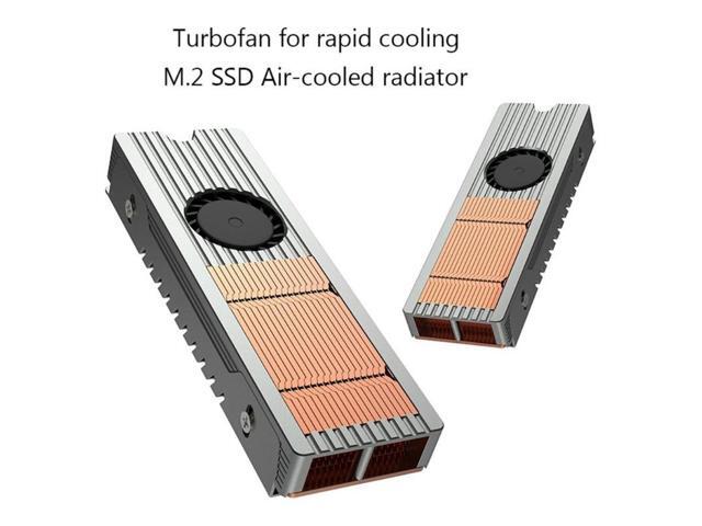 PCIE NVME M.2 Heatsink Cooling Fan Alloy Bronze Radiator Double-Side Thermal Pad For M.2 2280 PCI-E NVME SSD Hard Disk