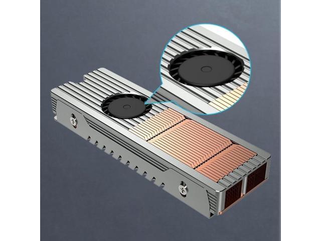 PCIE NVME M.2 Heatsink Cooling Fan Alloy Bronze Radiator Double-Side Thermal Pad For M.2 2280 PCI-E NVME SSD Hard Disk