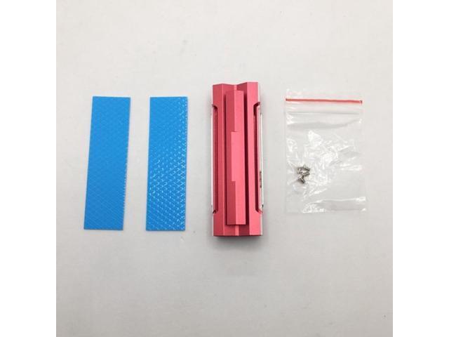 Heatsink Aluminum for M.2 Cooling Cooler Heat Sink Heat Thermal Pad for M.2 NVME PCIE 2280 SSD Hard Drive Disk Radiator (Red)
