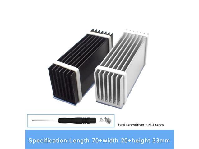 Aluminum Heat Sink Thermal Cooling Radiator Cooling Pad For NVME M.2 NG-FF SSD Solid State Hard Drive 70x22x30mm(as shown)