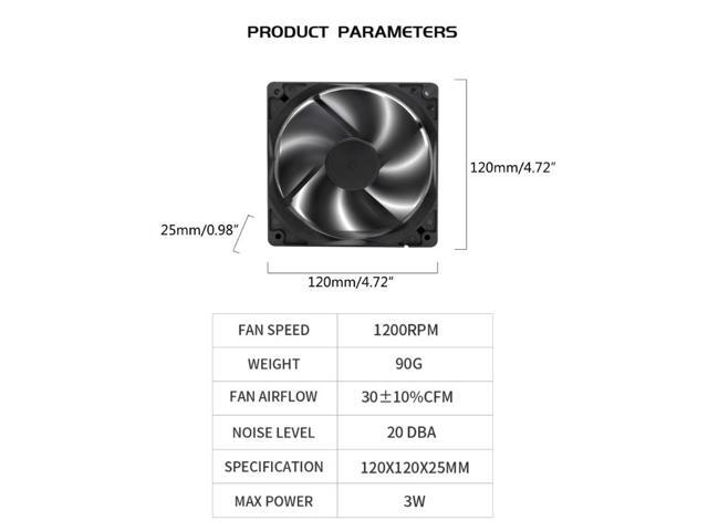 120x120x25mm 12V Large 4Pin 3Pin Computer Heatsink Cooler Radiator 12cm Cooling Fan For Chassis PC Case(4PIN)