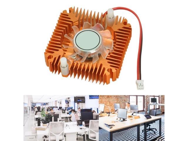 12V Graphics Heatsink Cooling Fan Radiator Cooler for IC computer Thermal 2.0Plug Computer Graphics Radiator Cooler (Silver)