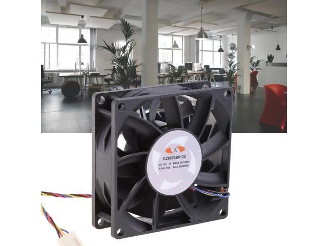 8025 Ball Bearing Fan 8cm 80mm For KZ8025B012U Server Cooling Fan DC 12V 1.00A 80x80x25mm 4-wire PWM Cooler