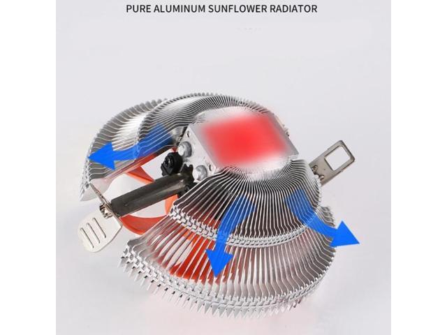 CPU Fan Desktop Computer PC LED Cooler Aluminum Heatsink CPU Cooling Radiator for LGA 775 1150 1155 1156 1366 2011