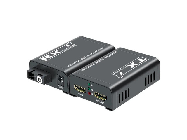 20Km HDMI Fiber Extender over Single SC Fiber Optical Cable 1080P HDMI to Fiber Optical Video Transceiver Extender Transmit Kit(With US Plug)