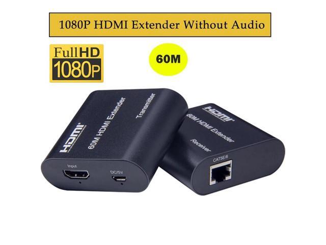 4K HDMI Extender 120M over CAT5e/6 RJ45 1080P 60M HDMI to Ethernet Rj45 Extender kit with Audio EDID for PS5 HDTV PC laptop TV(US Plug) (1080P 60M...