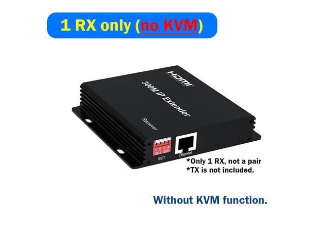 (with AU Plug)(only 1 RX (no KVM))300M IP HDMI KVM Extender over Rj45 cat5e/6 HDMI Ethernet Video Extension Muitlpoint Cascade Extender support via...