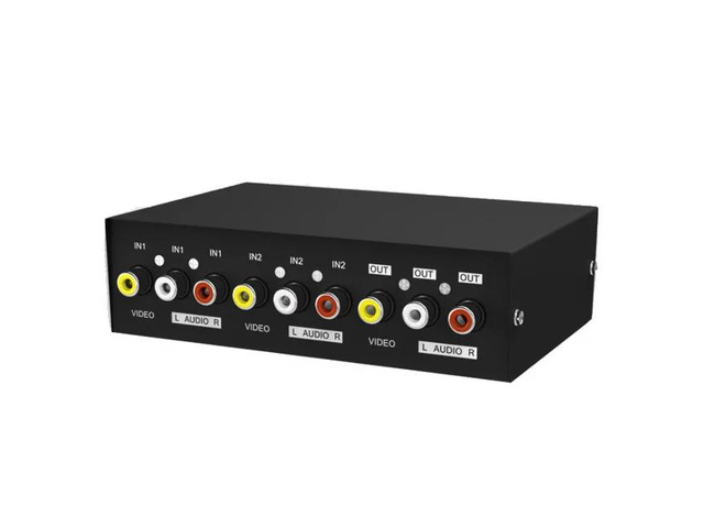 2/4/8 Way AV RCA Switch 8 in 1 Out AV Signal Composite Video L/R Audio Swithcer 