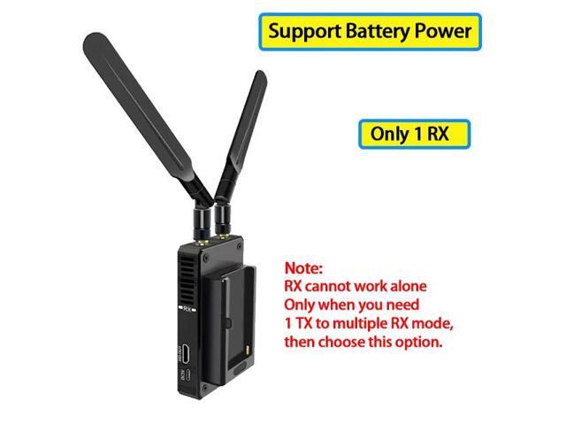 (AU Plug)(1 RX (Battery))200M Wireless HDMI Extender 1080P WiFi HDMI Extender Video Transmitter for Live Streaming PC Camera Camcorder TV Support.