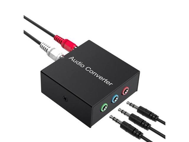 5.1 Audio Console Splitter 1x3 Adapter Stereo RCA to 3 x 3.5mm (1/8') Jack Bidirectional Conversion for 5.1 Multimedia Speaker