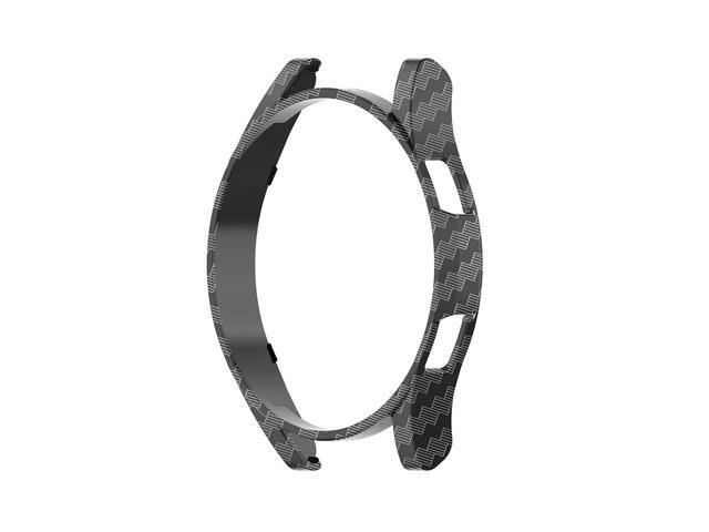 Protective Half Cover Watch Protective Case Smartwatch Accessories for S-amsung Galaxy Watch 4 40mm Smartwatch PC Bumper(Carbon fiber)