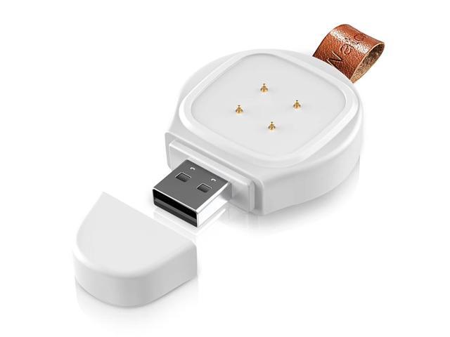 Watch Charger for F-itbit Versa 3/F-itbit Sense Smart Watch Portable Magnetic USB/Type-C Wireless Charger Travel Cordless Chargers(White USB)