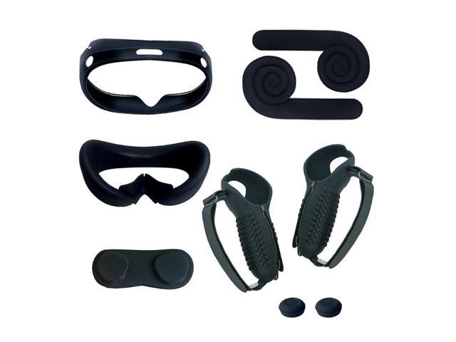 Silicone Cover Set Rocker Cover Headband for P-ico 4 Headset VR Decompression Belt Virtual Reality Headset Accessories(Black)