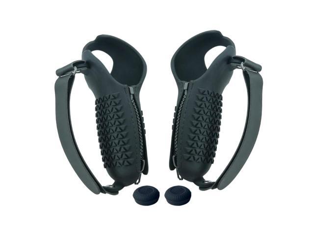 Anti-Throw Controller Shells Grips Rocker Caps for 4 VR Handle Protective Pouch VR Controller Sleeves Lightweight(Black)