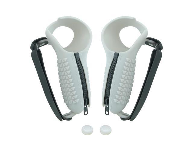Anti-Throw Controller Shells Grips Rocker Caps for 4 VR Handle Protective Pouch VR Controller Sleeves Lightweight(White)