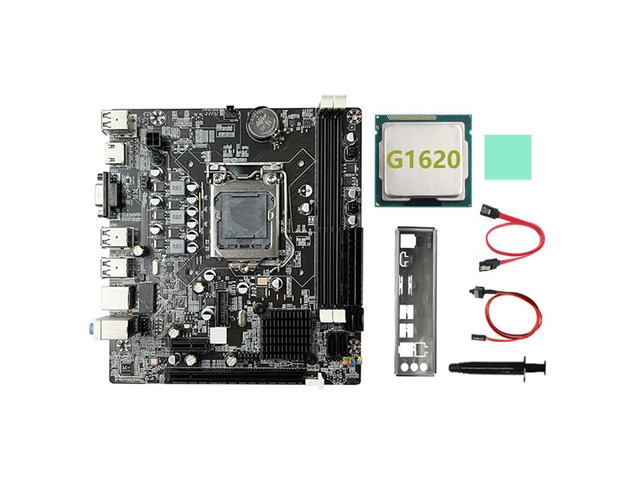 B75 Motherboard+G1620 CPU+SATA Cable+Switch Cable+Baffle LGA1155 DDR3 for 2X8G for I3 I5 I7 Series Pentium Celeron CPU