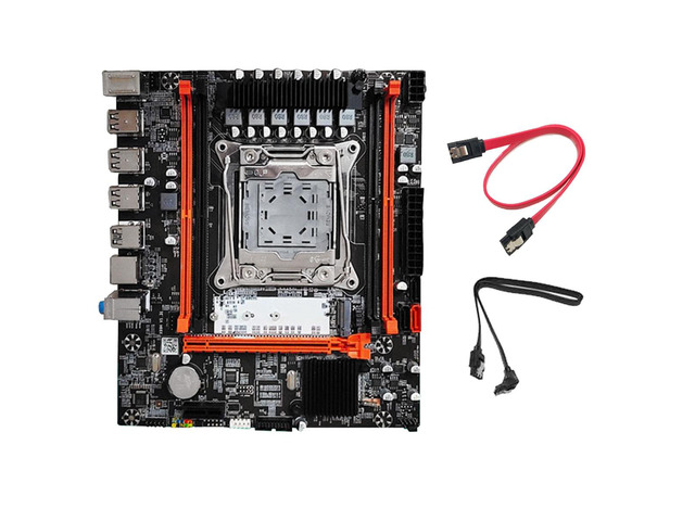 X99H(X99) PC Motherboard Kit+2XSATA Cable LGA2011-V3 DDR3X4 ECC Server RAM Slot M.2 NVME PCI-E X16 SATA3.0 Motherboard
