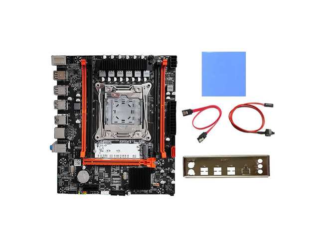X99H Motherboard Kit+Thermal Pad+SATA Cable+Switch Cable+Bezel LGA2011-V3 DDR3X4 ECC RAM Slot M.2 NVME PCI-E X16 SATA3.0
