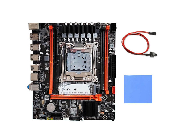 X99H PC Motherboard Kit+Thermal Pad+Switch Cable LGA2011-V3 DDR3X4 ECC Server RAM Slot M.2 NVME PCI-E 3.0 X16 SATA3.0